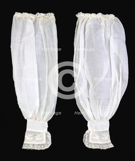 Undersleeves, American, ca. 1850. Creator: Unknown.