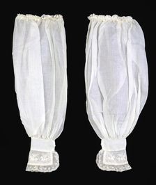 Undersleeves, American, ca. 1850. Creator: Unknown