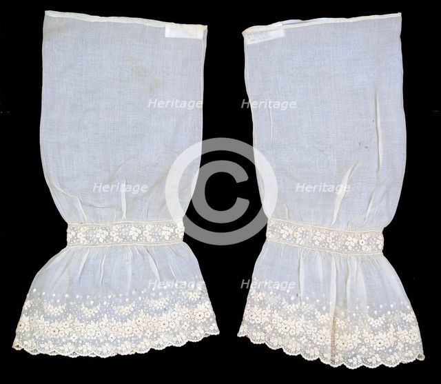 Undersleeves, American, ca. 1855. Creator: Unknown.