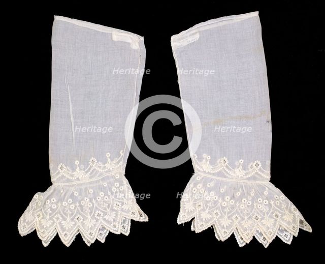 Undersleeves, American, ca. 1855. Creator: Unknown.