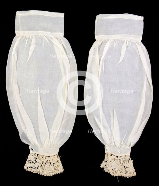 Undersleeves, American, ca. 1860. Creator: Unknown.