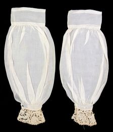Undersleeves, American, ca. 1860. Creator: Unknown