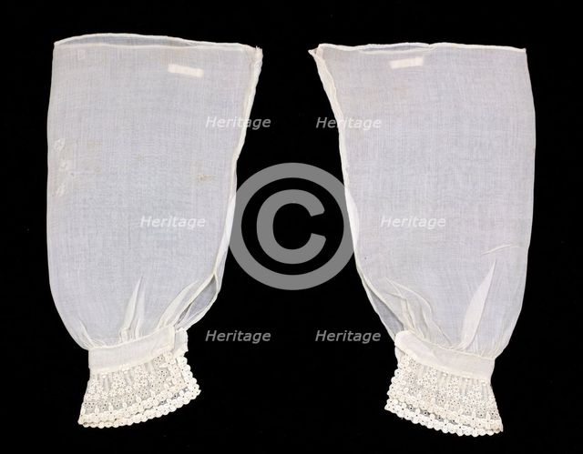 Undersleeves, American, ca. 1860. Creator: Unknown.