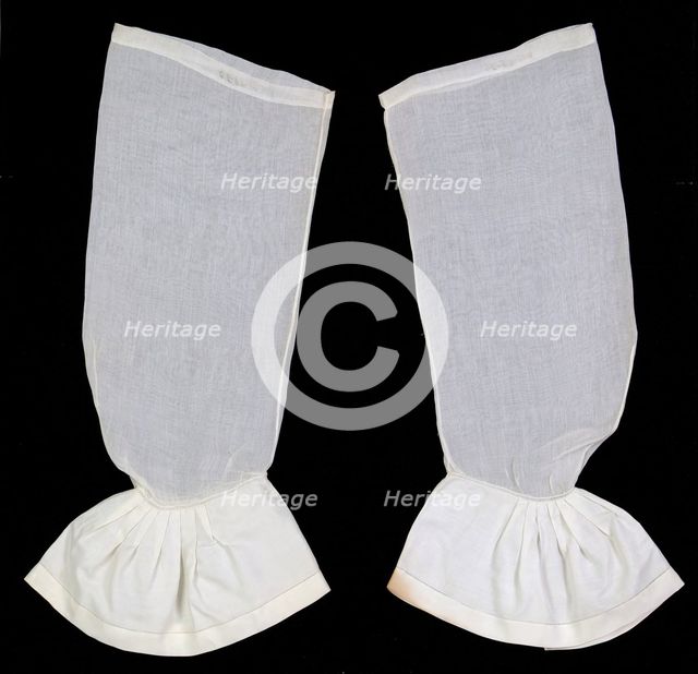 Undersleeves, American, ca. 1860. Creator: Unknown.