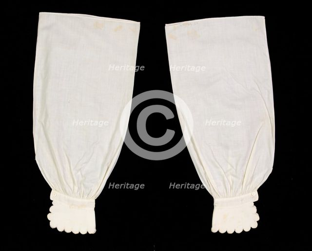 Undersleeves, American, ca. 1860. Creator: Unknown.