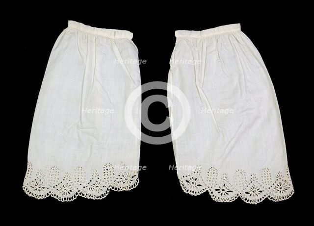 Undersleeves, American, ca. 1860. Creator: Unknown.
