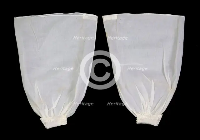 Undersleeves, American, ca. 1860. Creator: Unknown.