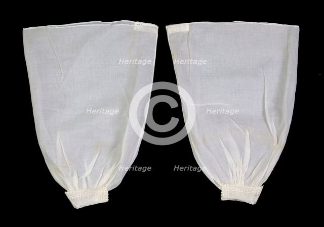 Undersleeves, American, ca. 1860. Creator: Unknown.