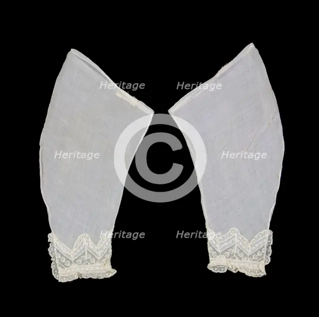 Undersleeves, American, ca. 1870. Creator: Unknown.