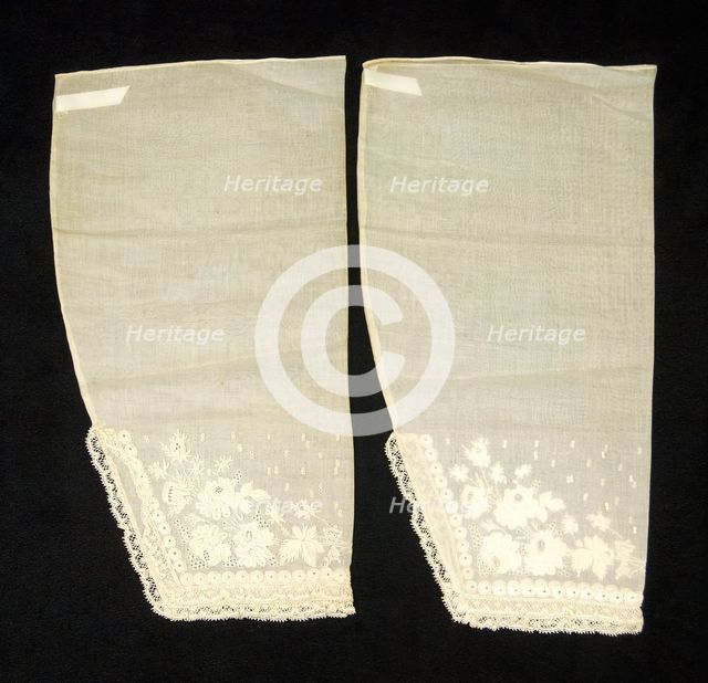 Undersleeves, American, third quarter 19th century. Creator: Unknown.
