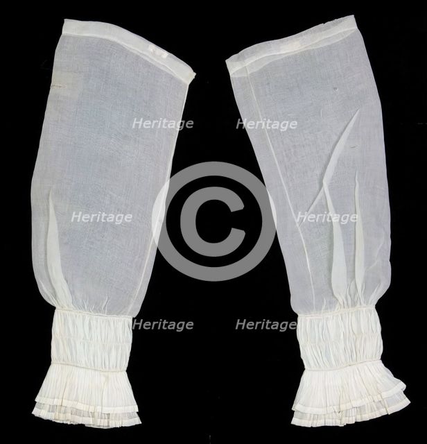 Undersleeves, French, ca. 1825. Creator: Unknown.