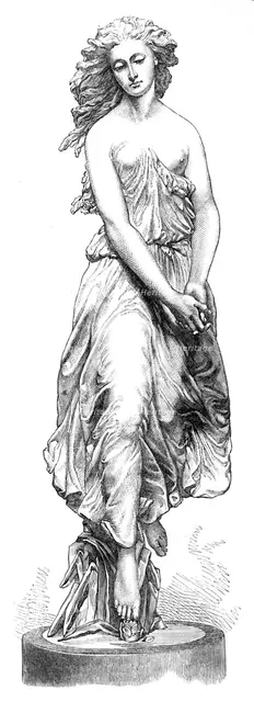"Undine", by A. Munro, in the Royal Academy Exhibition, 1869. Creator: Unknown.