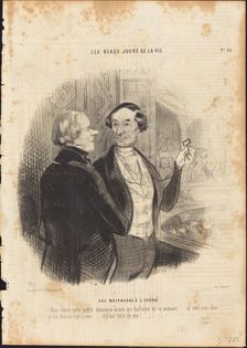 Une maitresse à l'opéra, 1845. Creator: Honore Daumier