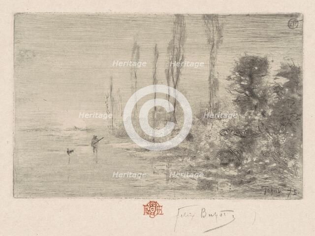 Une Matinée d'autommne (Autumn Afternoon), 1875. Creator: Felix Hilaire Buhot.