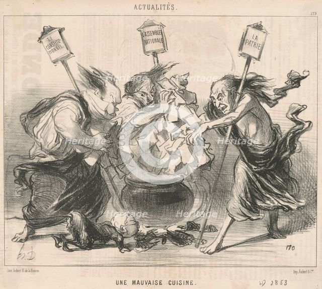 Une mauvaise cuisine, 1850.  Creator: Honore Daumier.