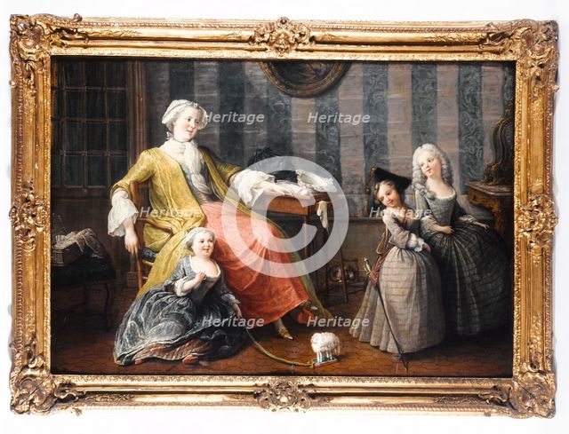 Une mère qui regarde jouer ses enfants, c1750. Creator: Pierre Louis Dumesnil.