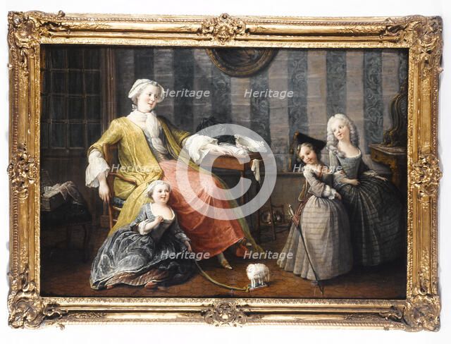 Une mère qui regarde jouer ses enfants, c1750. Creator: Pierre Louis Dumesnil.