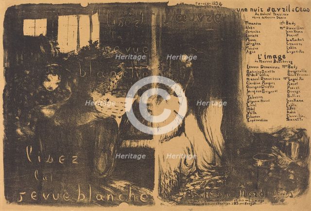 Une Nuit d'Avril à Céos; L'Image, 1894. Creator: Edouard Vuillard.