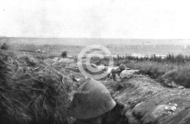 'Une Nouvelle Phase; Troupes en reserve, au cours de notre attaque du 20 juillet 1916..., 1916 (1924 Creator: Unknown.