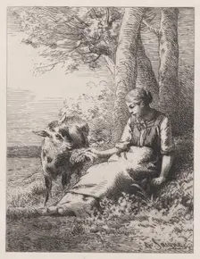 Une Amitié, 1867., 1867. Creator: Charles Emile Jacque
