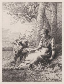 Une Amitié, 1867., 1867. Creator: Charles Emile Jacque