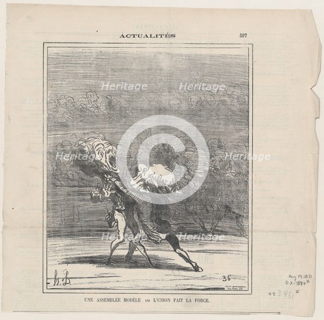 Une assembleé modèle..., 1871. Creator: Honore Daumier.