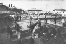 Une base Allemande en Adriatique: L'occupation de Corfou; Le matin du 11 janvier..., 1916. Creator: Unknown