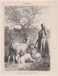Une Bergère, ca. 1852. Creator: François Rouget