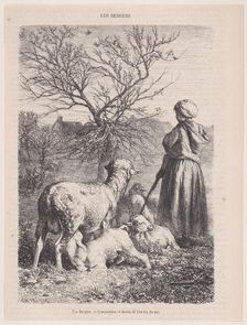 Une Bergère, ca. 1852. Creator: François Rouget