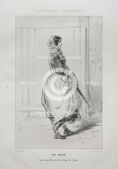 Une Bonne. Creator: Paul Gavarni (French, 1804-1866).