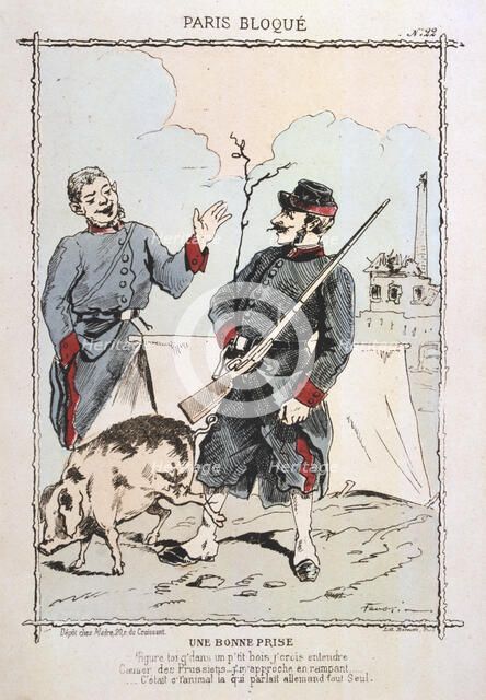 'Une Bonne Prise', 1870-1871. Artist: Anon