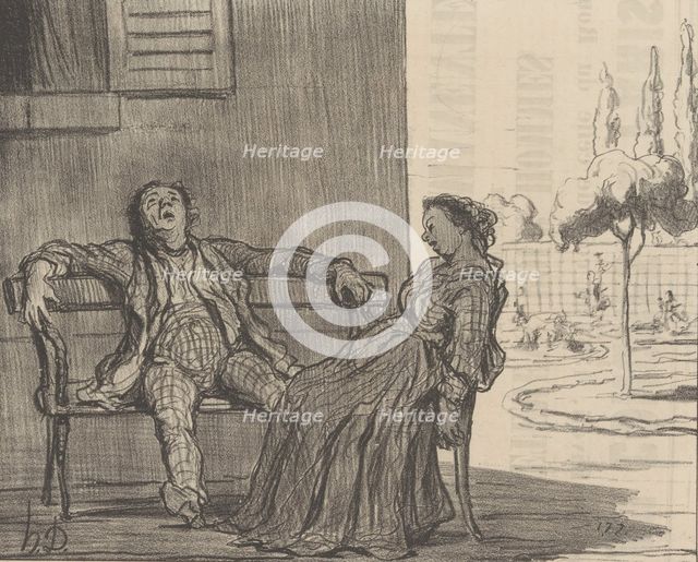 Une Campagne aux environs de Paris, 1858. Creator: Honore Daumier.
