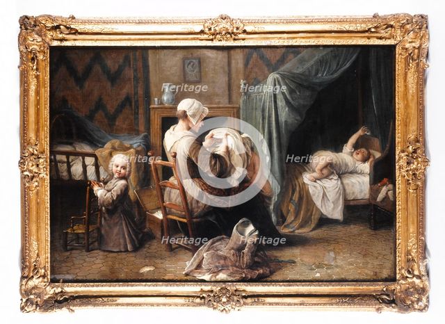 Une chambre où une servante habille des enfants, c1750. Creator: Pierre Louis Dumesnil.