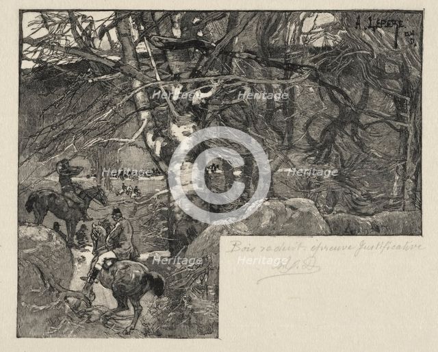Une Chasse au Mont Gérard. Creator: Auguste Louis Lepère (French, 1849-1918).