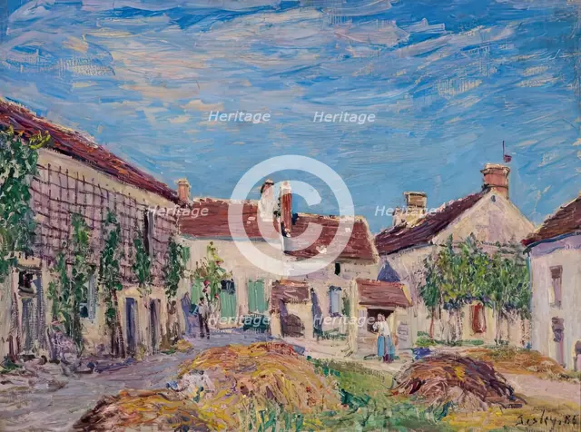 Une Cour aux Sablons, 1885. Creator: Alfred Sisley.