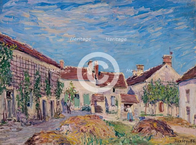 Une Cour aux Sablons, 1885. Creator: Alfred Sisley.