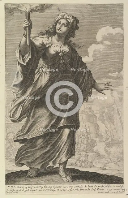 Une Dame de Chypre, 1647. Creator: Abraham Bosse.