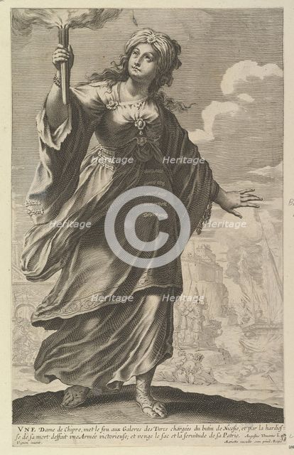 Une Dame de Chypre, 1647. Creator: Abraham Bosse.