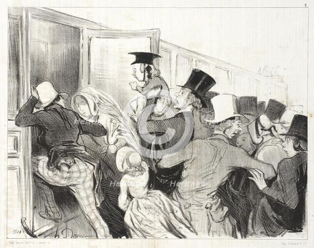 Une Diligence Prise d'Assaut, 1843. Creator: Honore Daumier.