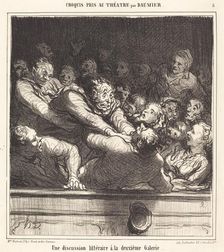 Une Discussion littéraire a la deuxième Galerie, 1864. Creator: Honore Daumier