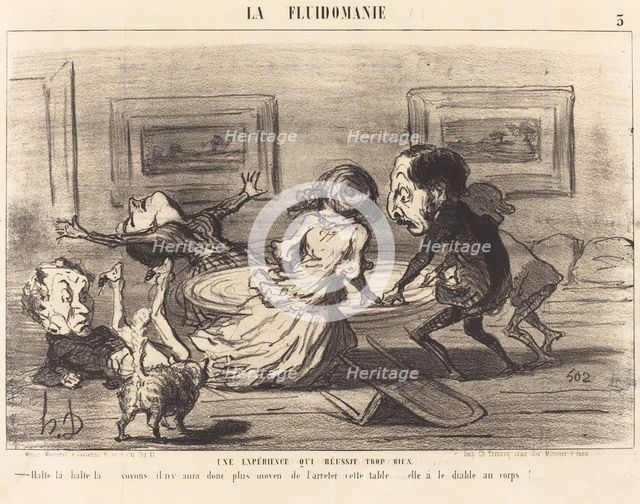 Une expérience qui réussit trop bien, 1853. Creator: Honore Daumier.