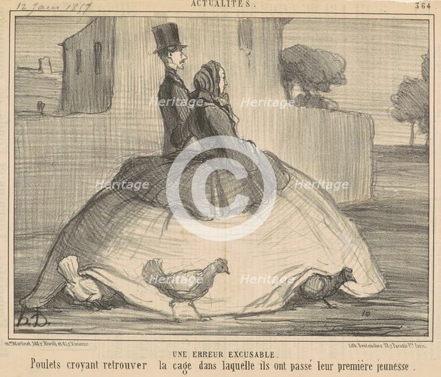 Une erreur excusable, 19th century. Creator: Honore Daumier.