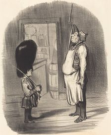 Une famille chez qui rèside l'instinct guerrier, 1847. Creator: Honore Daumier