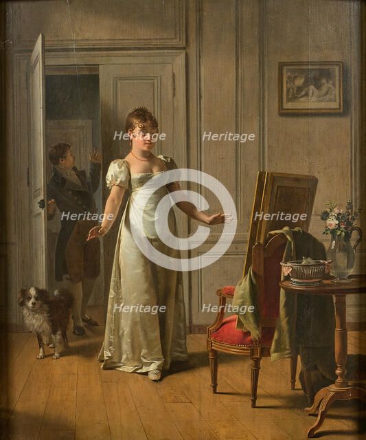 Une femme surprise, 1808. Creator: Drolling, Martin (1752-1817).