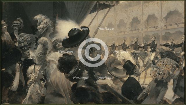 Une fête militaire de charité: le carrousel du Grand-Palais, 1910. Creator: Lelong, René (1871-1933).