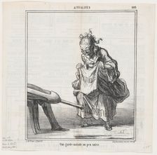 Une garde-malade un peu naïve, 1868. Creator: Honore Daumier