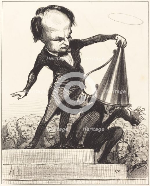 Une gloire éteint l'autre, c1849. Creator: Honore Daumier.