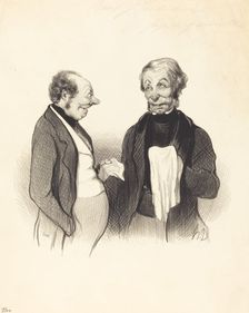 Une heureuse nouvelle, 1844. Creator: Honore Daumier