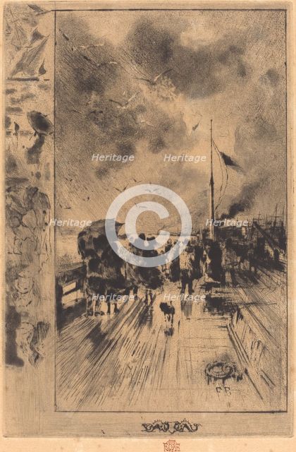 Une Jetée en Angleterre (A Pier in England), 1879. Creator: Felix Hilaire Buhot.