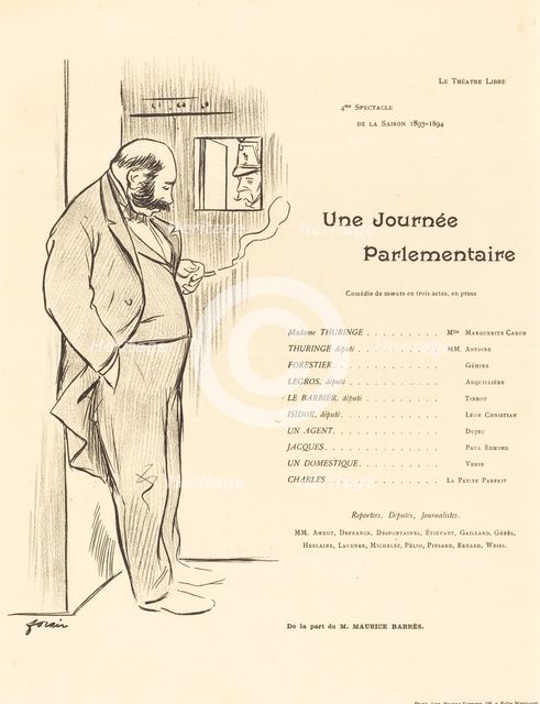 Une Journée parlementaire, 1894. Creator: Jean Louis Forain.